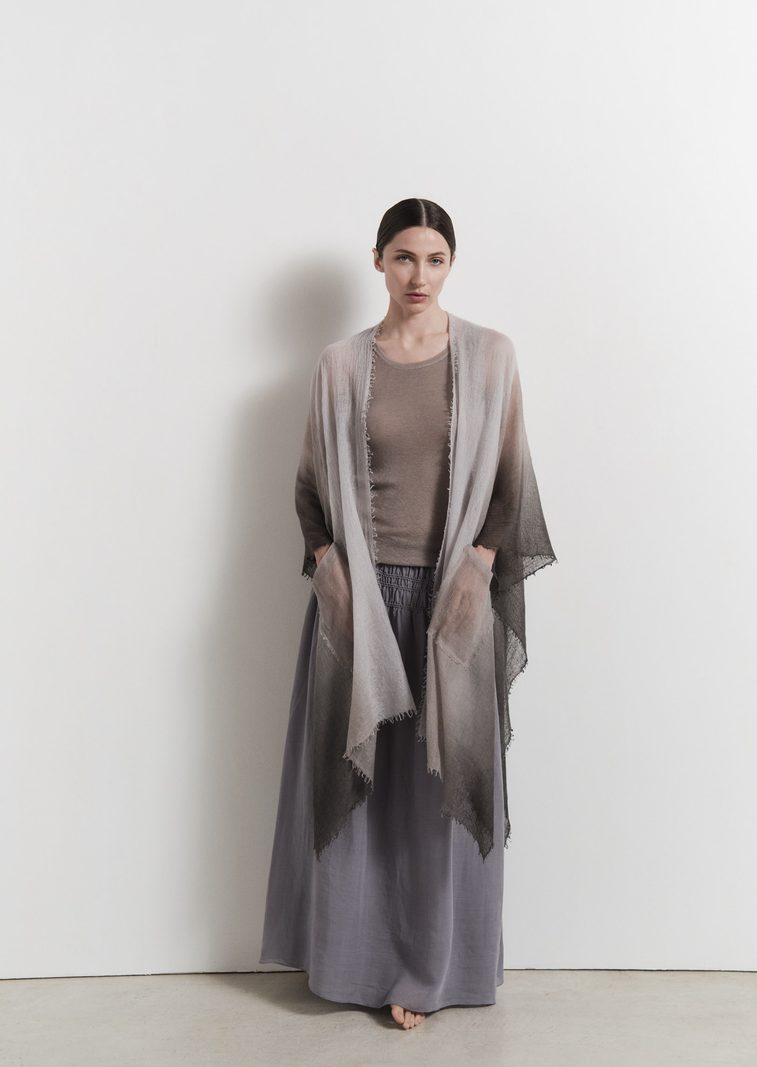 Mirror In The Sky — Woven Semi Felted Degradée Cape